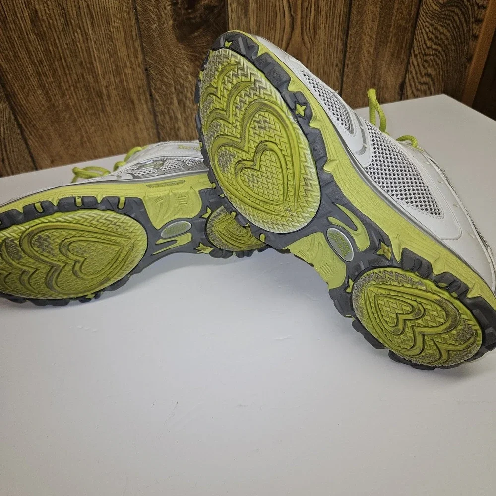 Skechers Tone Ups Shoes Womens Size 10 White Lime Resalyte Walking Athletic Mesh